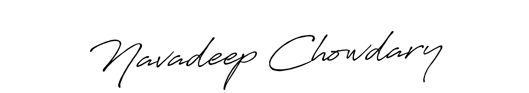 Make a short Navadeep Chowdary signature style. Manage your documents anywhere anytime using Antro_Vectra_Bolder. Create and add eSignatures, submit forms, share and send files easily. Navadeep Chowdary signature style 7 images and pictures png