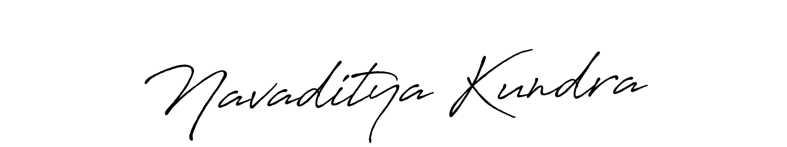 Make a beautiful signature design for name Navaditya Kundra. With this signature (Antro_Vectra_Bolder) style, you can create a handwritten signature for free. Navaditya Kundra signature style 7 images and pictures png