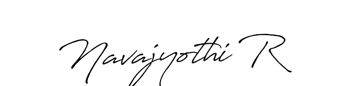 Create a beautiful signature design for name Navajyothi R. With this signature (Antro_Vectra_Bolder) fonts, you can make a handwritten signature for free. Navajyothi R signature style 7 images and pictures png