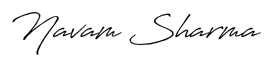 Download transparent PNG signature for name Navam Sharma styled with Antro_Vectra_Bolder font. Ready to paste directly into PDF and Word agreements. Navam Sharma signature style 7 images and pictures png