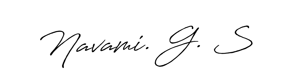 Navami. G. S stylish signature style. Best Handwritten Sign (Antro_Vectra_Bolder) for my name. Handwritten Signature Collection Ideas for my name Navami. G. S. Navami. G. S signature style 7 images and pictures png