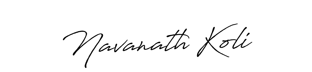 Create a beautiful signature design for name Navanath Koli. With this signature (Antro_Vectra_Bolder) fonts, you can make a handwritten signature for free. Navanath Koli signature style 7 images and pictures png
