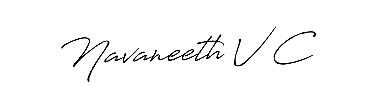 Design your own signature with our free online signature maker. With this signature software, you can create a handwritten (Antro_Vectra_Bolder) signature for name Navaneeth V C. Navaneeth V C signature style 7 images and pictures png