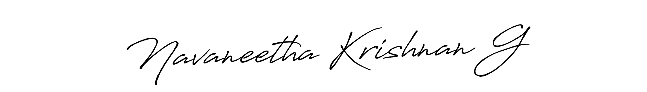 The best way (Antro_Vectra_Bolder) to make a short signature is to pick only two or three words in your name. The name Navaneetha Krishnan G include a total of six letters. For converting this name. Navaneetha Krishnan G signature style 7 images and pictures png
