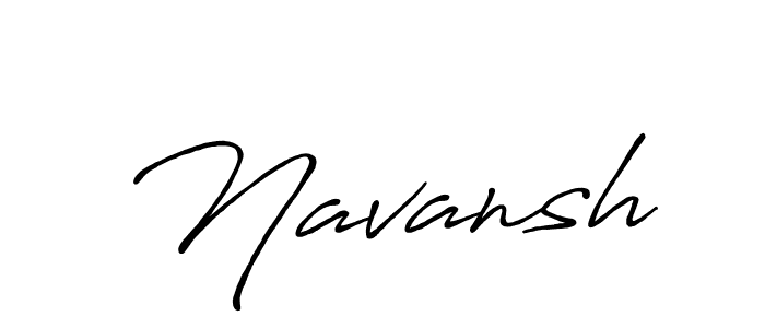 Design your own signature with our free online signature maker. With this signature software, you can create a handwritten (Antro_Vectra_Bolder) signature for name Navansh. Navansh signature style 7 images and pictures png