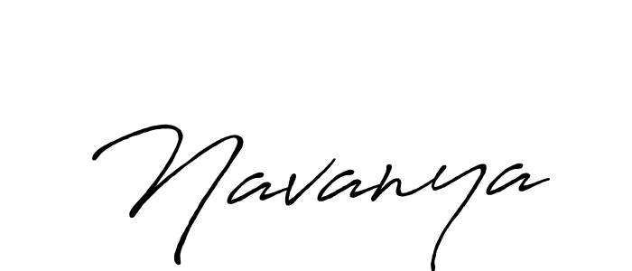 Make a beautiful signature design for name Navanya. With this signature (Antro_Vectra_Bolder) style, you can create a handwritten signature for free. Navanya signature style 7 images and pictures png