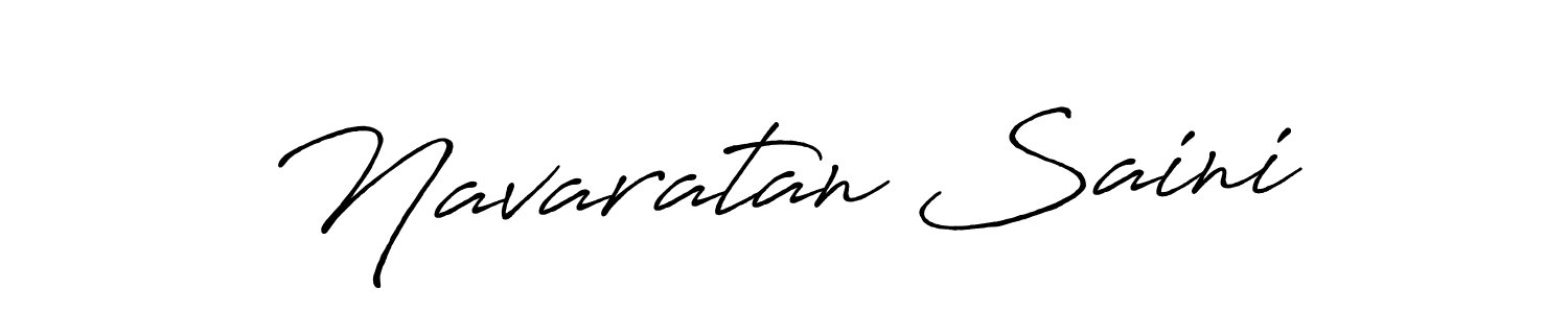 Make a beautiful signature design for name Navaratan Saini. With this signature (Antro_Vectra_Bolder) style, you can create a handwritten signature for free. Navaratan Saini signature style 7 images and pictures png