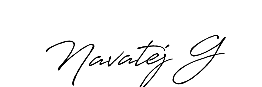 How to make Navatej G name signature. Use Antro_Vectra_Bolder style for creating short signs online. This is the latest handwritten sign. Navatej G signature style 7 images and pictures png