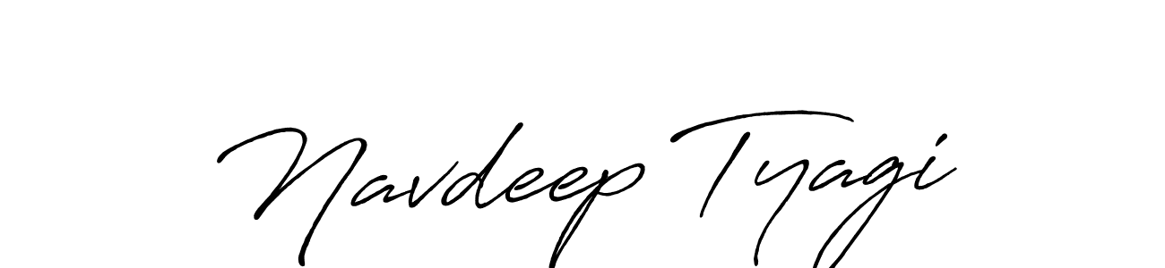 How to make Navdeep Tyagi name signature. Use Antro_Vectra_Bolder style for creating short signs online. This is the latest handwritten sign. Navdeep Tyagi signature style 7 images and pictures png