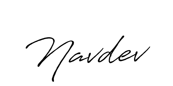 Create a beautiful signature design for name Navdev. With this signature (Antro_Vectra_Bolder) fonts, you can make a handwritten signature for free. Navdev signature style 7 images and pictures png