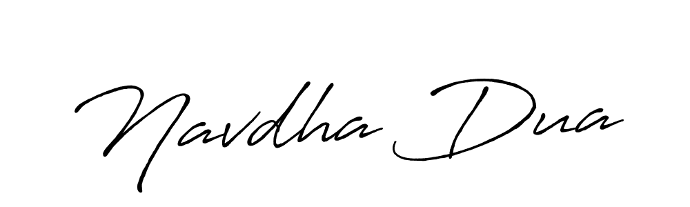 Use a signature maker to create a handwritten signature online. With this signature software, you can design (Antro_Vectra_Bolder) your own signature for name Navdha Dua. Navdha Dua signature style 7 images and pictures png