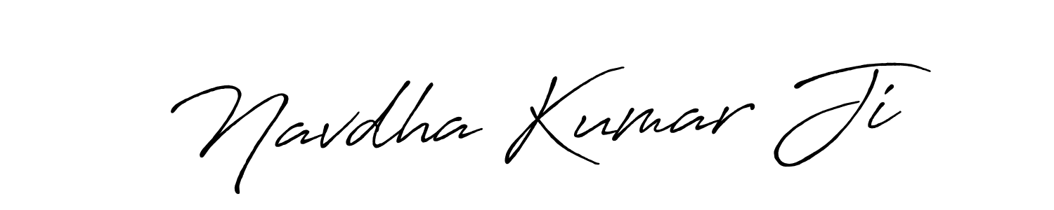 Make a beautiful signature design for name Navdha Kumar Ji. With this signature (Antro_Vectra_Bolder) style, you can create a handwritten signature for free. Navdha Kumar Ji signature style 7 images and pictures png