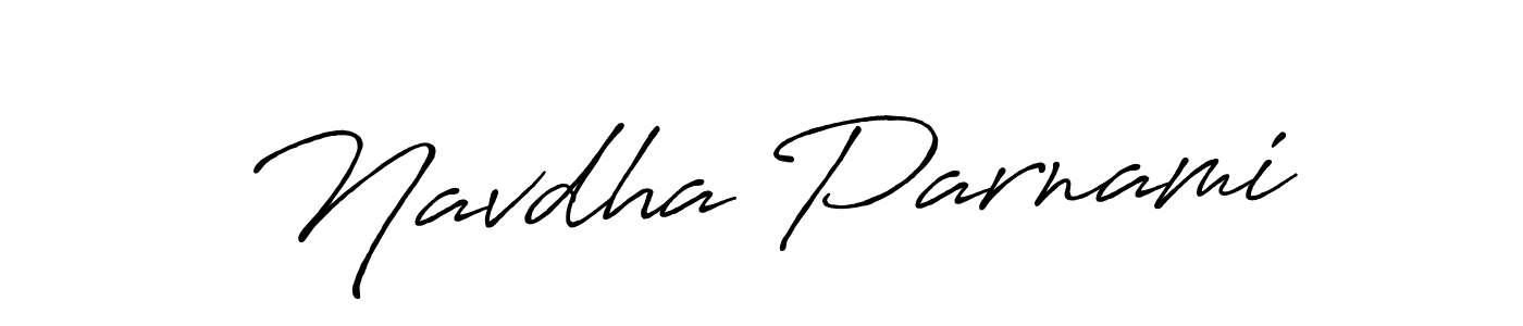 Antro_Vectra_Bolder is a professional signature style that is perfect for those who want to add a touch of class to their signature. It is also a great choice for those who want to make their signature more unique. Get Navdha Parnami name to fancy signature for free. Navdha Parnami signature style 7 images and pictures png