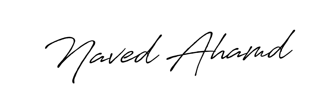 Design your own signature with our free online signature maker. With this signature software, you can create a handwritten (Antro_Vectra_Bolder) signature for name Naved Ahamd. Naved Ahamd signature style 7 images and pictures png