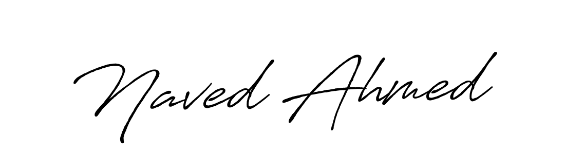 Also You can easily find your signature by using the search form. We will create Naved Ahmed name handwritten signature images for you free of cost using Antro_Vectra_Bolder sign style. Naved Ahmed signature style 7 images and pictures png