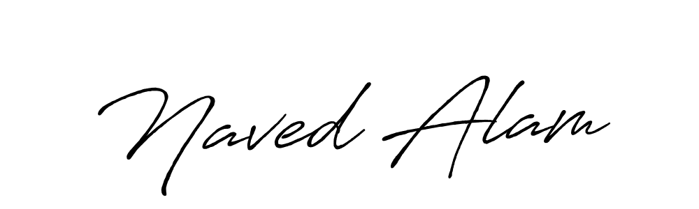 Naved Alam stylish signature style. Best Handwritten Sign (Antro_Vectra_Bolder) for my name. Handwritten Signature Collection Ideas for my name Naved Alam. Naved Alam signature style 7 images and pictures png