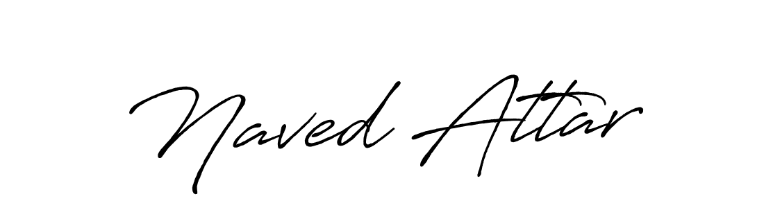 Create a beautiful signature design for name Naved Attar. With this signature (Antro_Vectra_Bolder) fonts, you can make a handwritten signature for free. Naved Attar signature style 7 images and pictures png