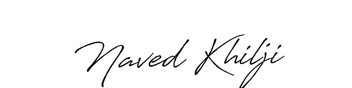 How to make Naved Khilji signature? Antro_Vectra_Bolder is a professional autograph style. Create handwritten signature for Naved Khilji name. Naved Khilji signature style 7 images and pictures png
