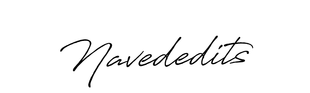 How to make Navededits name signature. Use Antro_Vectra_Bolder style for creating short signs online. This is the latest handwritten sign. Navededits signature style 7 images and pictures png