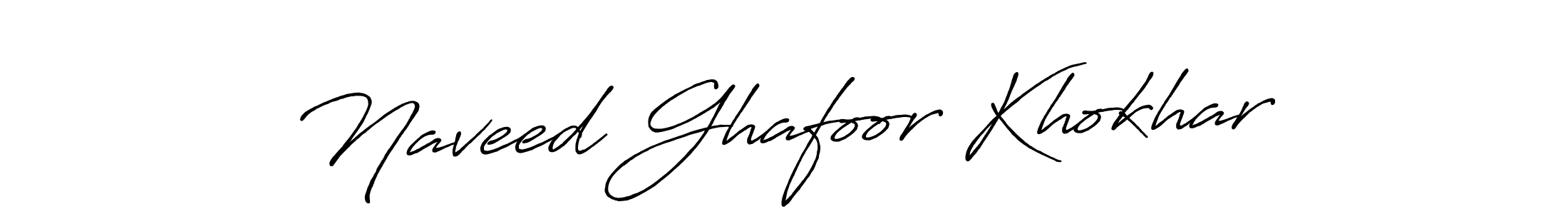 Use a signature maker to create a handwritten signature online. With this signature software, you can design (Antro_Vectra_Bolder) your own signature for name Naveed Ghafoor Khokhar. Naveed Ghafoor Khokhar signature style 7 images and pictures png