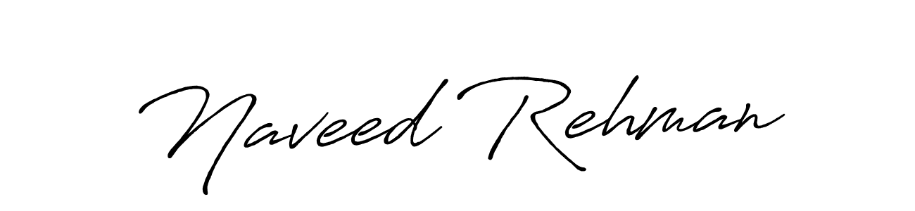 Make a beautiful signature design for name Naveed Rehman. With this signature (Antro_Vectra_Bolder) style, you can create a handwritten signature for free. Naveed Rehman signature style 7 images and pictures png