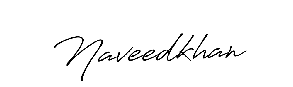 Make a beautiful signature design for name Naveedkhan. With this signature (Antro_Vectra_Bolder) style, you can create a handwritten signature for free. Naveedkhan signature style 7 images and pictures png