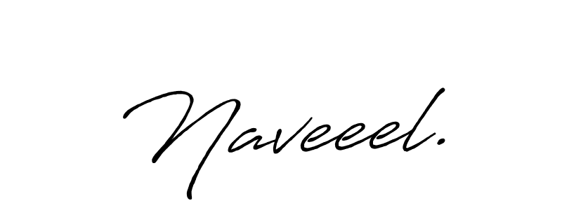 How to make Naveeel. name signature. Use Antro_Vectra_Bolder style for creating short signs online. This is the latest handwritten sign. Naveeel. signature style 7 images and pictures png