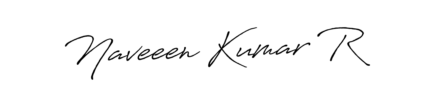 Use a signature maker to create a handwritten signature online. With this signature software, you can design (Antro_Vectra_Bolder) your own signature for name Naveeen Kumar R. Naveeen Kumar R signature style 7 images and pictures png