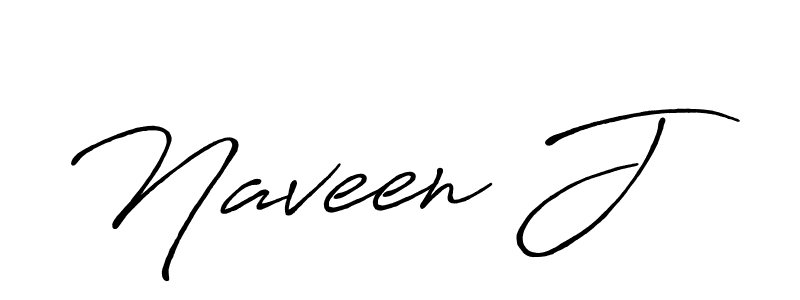 Create a beautiful signature design for name Naveen J. With this signature (Antro_Vectra_Bolder) fonts, you can make a handwritten signature for free. Naveen J signature style 7 images and pictures png