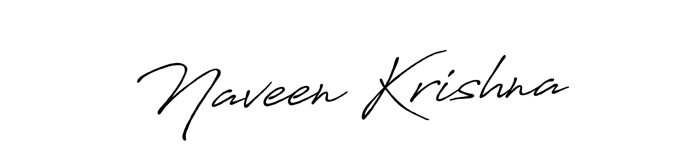 Create a beautiful signature design for name Naveen Krishna. With this signature (Antro_Vectra_Bolder) fonts, you can make a handwritten signature for free. Naveen Krishna signature style 7 images and pictures png