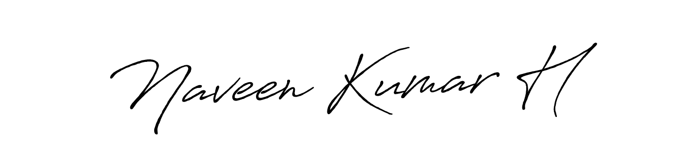Also we have Naveen Kumar H name is the best signature style. Create professional handwritten signature collection using Antro_Vectra_Bolder autograph style. Naveen Kumar H signature style 7 images and pictures png