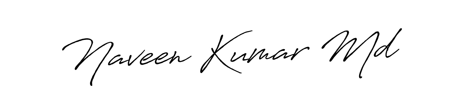 Design your own signature with our free online signature maker. With this signature software, you can create a handwritten (Antro_Vectra_Bolder) signature for name Naveen Kumar Md. Naveen Kumar Md signature style 7 images and pictures png