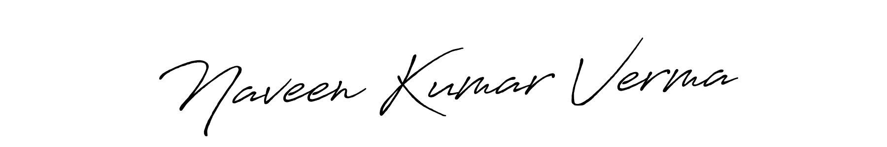 Make a beautiful signature design for name Naveen Kumar Verma. With this signature (Antro_Vectra_Bolder) style, you can create a handwritten signature for free. Naveen Kumar Verma signature style 7 images and pictures png