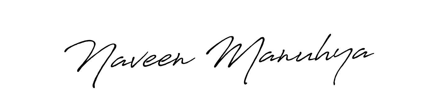 How to make Naveen Manuhya name signature. Use Antro_Vectra_Bolder style for creating short signs online. This is the latest handwritten sign. Naveen Manuhya signature style 7 images and pictures png