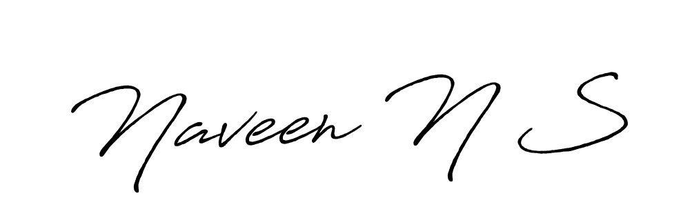 Also we have Naveen N S name is the best signature style. Create professional handwritten signature collection using Antro_Vectra_Bolder autograph style. Naveen N S signature style 7 images and pictures png