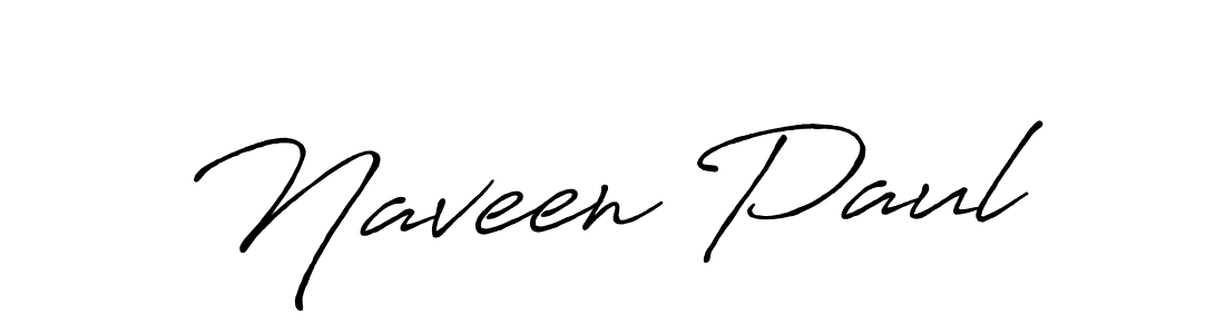 Make a beautiful signature design for name Naveen Paul. With this signature (Antro_Vectra_Bolder) style, you can create a handwritten signature for free. Naveen Paul signature style 7 images and pictures png