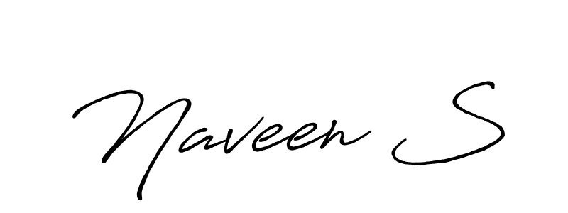 Naveen S stylish signature style. Best Handwritten Sign (Antro_Vectra_Bolder) for my name. Handwritten Signature Collection Ideas for my name Naveen S. Naveen S signature style 7 images and pictures png