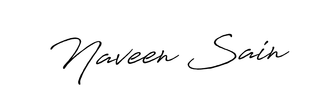 Design your own signature with our free online signature maker. With this signature software, you can create a handwritten (Antro_Vectra_Bolder) signature for name Naveen Sain. Naveen Sain signature style 7 images and pictures png
