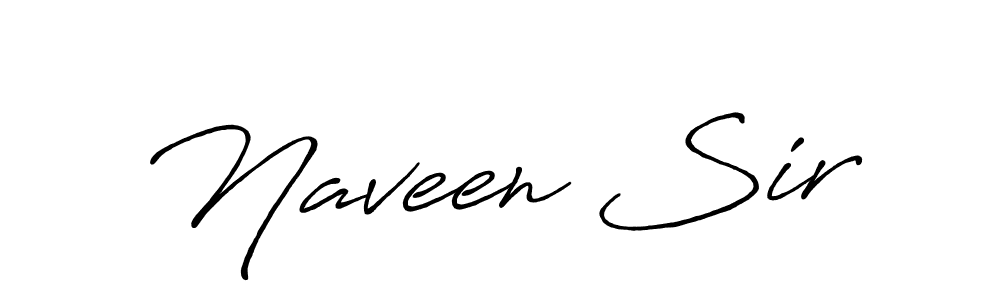 Use a signature maker to create a handwritten signature online. With this signature software, you can design (Antro_Vectra_Bolder) your own signature for name Naveen Sir. Naveen Sir signature style 7 images and pictures png