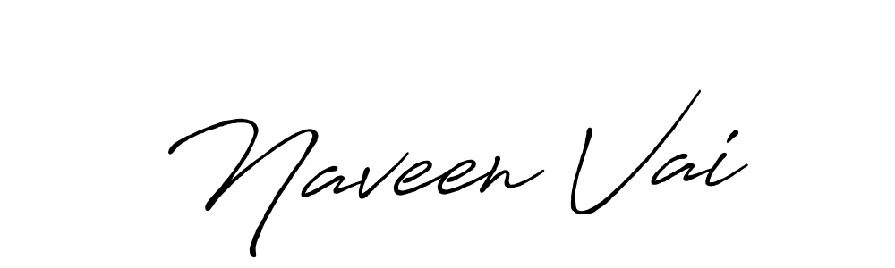 Use a signature maker to create a handwritten signature online. With this signature software, you can design (Antro_Vectra_Bolder) your own signature for name Naveen Vai. Naveen Vai signature style 7 images and pictures png
