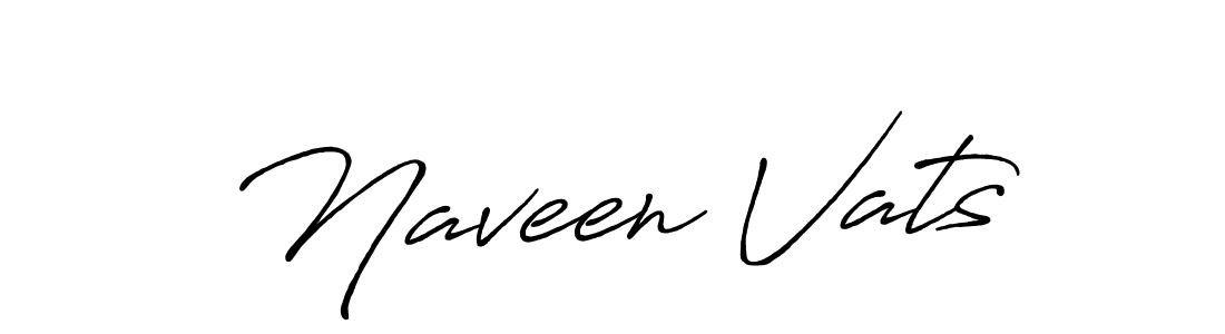 Create a beautiful signature design for name Naveen Vats. With this signature (Antro_Vectra_Bolder) fonts, you can make a handwritten signature for free. Naveen Vats signature style 7 images and pictures png