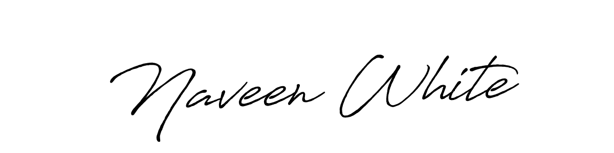 Use a signature maker to create a handwritten signature online. With this signature software, you can design (Antro_Vectra_Bolder) your own signature for name Naveen White. Naveen White signature style 7 images and pictures png