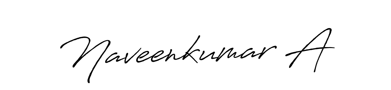 Make a beautiful signature design for name Naveenkumar A. With this signature (Antro_Vectra_Bolder) style, you can create a handwritten signature for free. Naveenkumar A signature style 7 images and pictures png