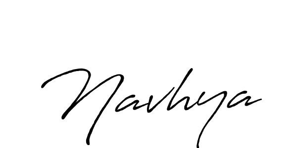 Design your own signature with our free online signature maker. With this signature software, you can create a handwritten (Antro_Vectra_Bolder) signature for name Navhya. Navhya signature style 7 images and pictures png