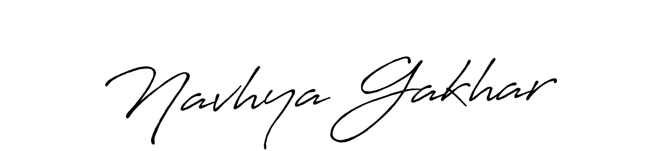 Similarly Antro_Vectra_Bolder is the best handwritten signature design. Signature creator online .You can use it as an online autograph creator for name Navhya Gakhar. Navhya Gakhar signature style 7 images and pictures png