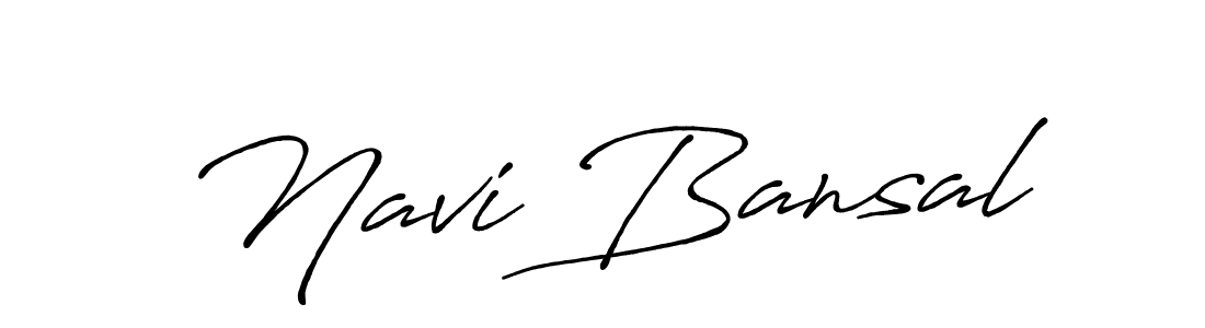 Design your own signature with our free online signature maker. With this signature software, you can create a handwritten (Antro_Vectra_Bolder) signature for name Navi Bansal. Navi Bansal signature style 7 images and pictures png