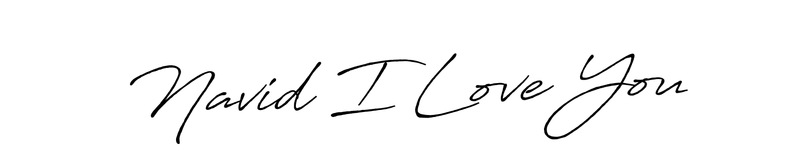 Similarly Antro_Vectra_Bolder is the best handwritten signature design. Signature creator online .You can use it as an online autograph creator for name Navid I Love You. Navid I Love You signature style 7 images and pictures png