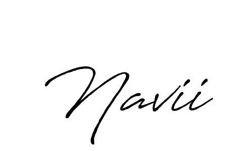 Make a beautiful signature design for name Navii. With this signature (Antro_Vectra_Bolder) style, you can create a handwritten signature for free. Navii signature style 7 images and pictures png