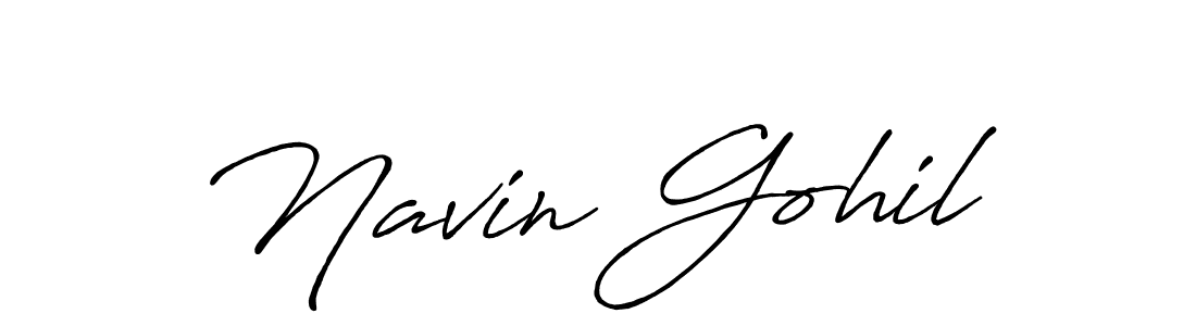 if you are searching for the best signature style for your name Navin Gohil. so please give up your signature search. here we have designed multiple signature styles  using Antro_Vectra_Bolder. Navin Gohil signature style 7 images and pictures png