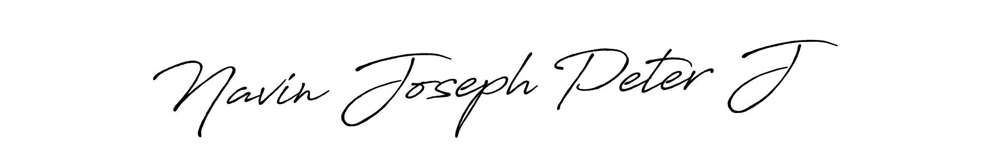 How to make Navin Joseph Peter J name signature. Use Antro_Vectra_Bolder style for creating short signs online. This is the latest handwritten sign. Navin Joseph Peter J signature style 7 images and pictures png